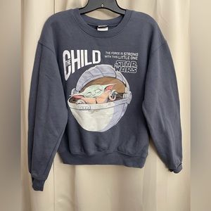Star Wars The Child sweatshirt. Juniors size S (3-5). Gray